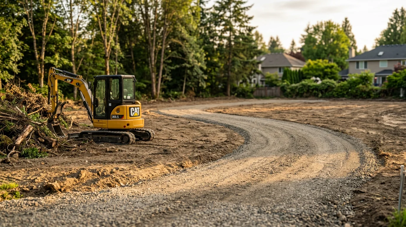Cleared residential lot ready for construction